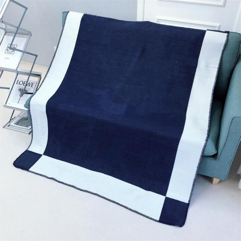Plaid H Blanket Brand Designer Cashmere Blanket for Beds Sofa Fleece Knitted Wool Blanket Home Office Nap Throw Portable Scarf