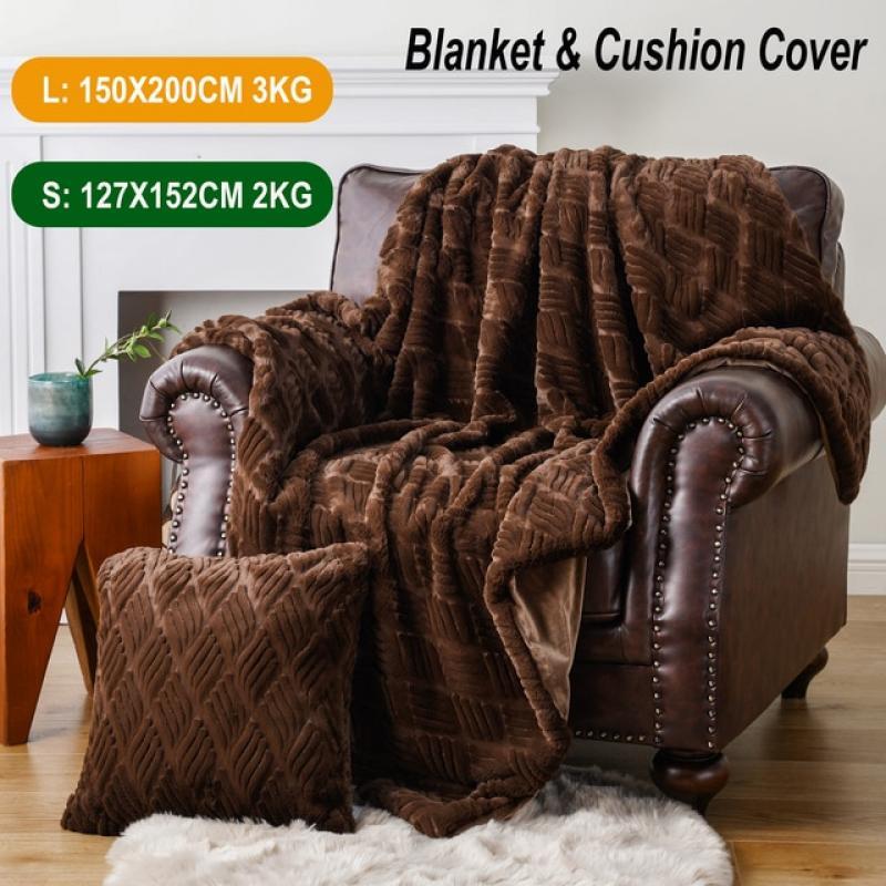 Battilo Faux Fur Blanket Luxury Throw Blanket Winter Thicken Warm Sofa Blankets Bed Plaid Bedspread on the Bed Home Decora