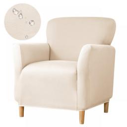 Plain Solid Color Small Single Sofa Cover Elastic Armchair Cover For Living Room Home Decor Chair Protector No 100Percent Waterproof