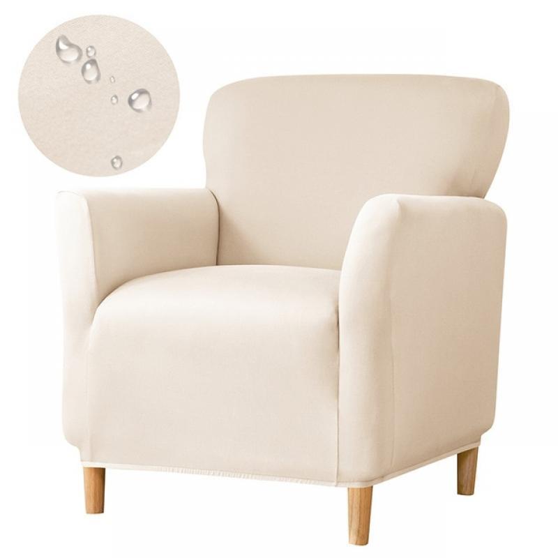 Plain Solid Color Small Single Sofa Cover Elastic Armchair Cover for Living Room Home Decor Chair Protector No 100% Waterproof