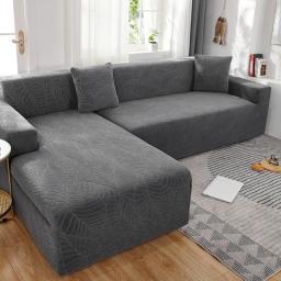 Jacquard Elastic Sofa Protector Thick Solid Sofa Covers For Livingroom Couch Corner Pet Slipcover Washable L Shape