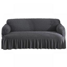 Solid Color Elastic Sofa Cover For Living Room Printed Plaid Stretch Sectional Slipcovers Sofa Couch Cover L Shape 1-4-Seater