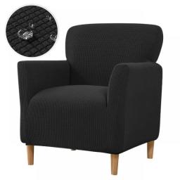 Waterproof Jacquard Small Single Sofa Cover Elastic Armchair Cover For Living Room Anti-dirty Chair Protector No 100Percent Waterproof