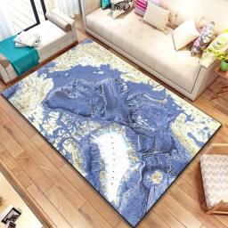Retro Navigation Map Pattern Decorative Square Rug Modern House Living Room Floor Matte Bedroom Carpet Art Poster Mat Fans Gift