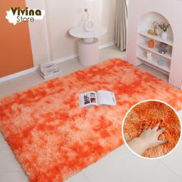 Rainbow Fluffy Carpet For Living Room Plush Rug For Bedroom Colorful Girl Rug Christmas Decoration House Interior Warm Floor Mat
