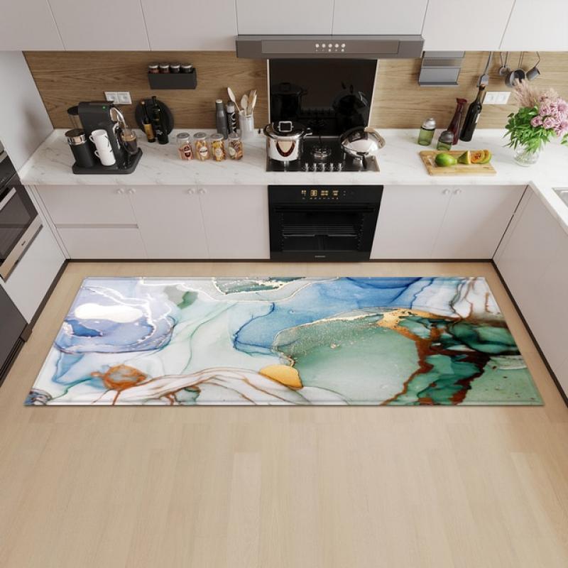 Modern Kitchen Floor Mat Home Hallway Entrance Doormat Bedroom Bedside Living Room Decor Carpet Bathroom Door Anti-Slip Foot Rug