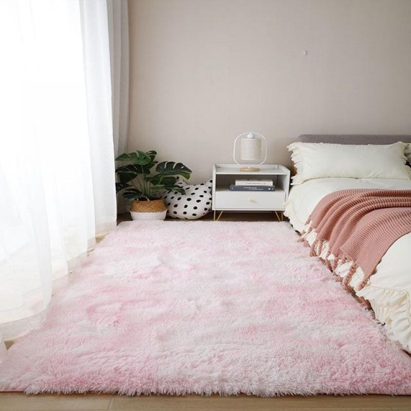 Pink Kids Carpet For Girls Bedroom Decoration Nordic large Living Room's Rugs Fluffy Hall Carpets Soft Plush Nursery Play Mats