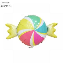 Color Candy Aluminum Film Balloon Candy Ice Cream Wedding Decoration Inflated Helium Balloon Baby Shower New Year Balloon Toys