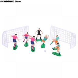 9pcs/set Football Game Kids Toy Celebration Goal Gate Pastry Art Birthday Cupcake Topper Cupcake Cake Topper Decoration Doll