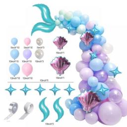 Mermaid Tail Balloon Set Party Under The Sea Little Mermaid Balloons Garland Arch Mermaid Birthday Party Decorations Supplies