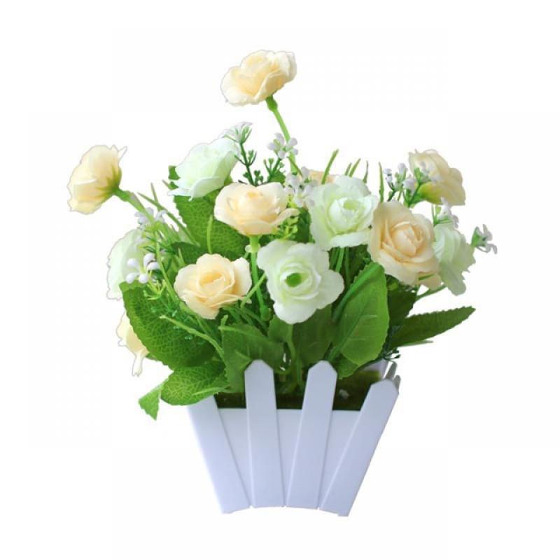 Plastic Artificial Pot Plant Indoor & Outdoor Lifelike Plant Long Using Time 13*15cm 6 Color High Quality Material