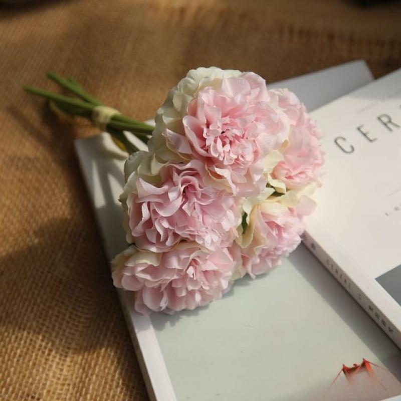 Peony Artificial  Silk Flowers for Home Decoration Wedding Bouquet for Bride Lovely Fake Flower Faux Living Room Home Decor