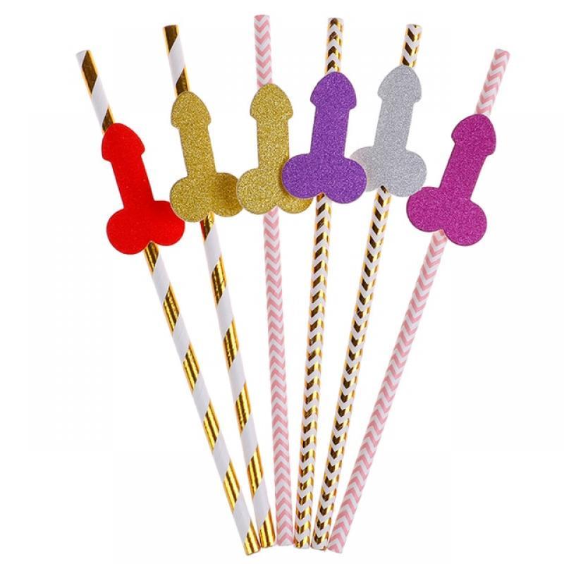 6Pcs Stripper Dancing Men Straws Bachelorette Party Decorations Straws Mexican Fiesta Party Drinking Favors Adult Party Supplies