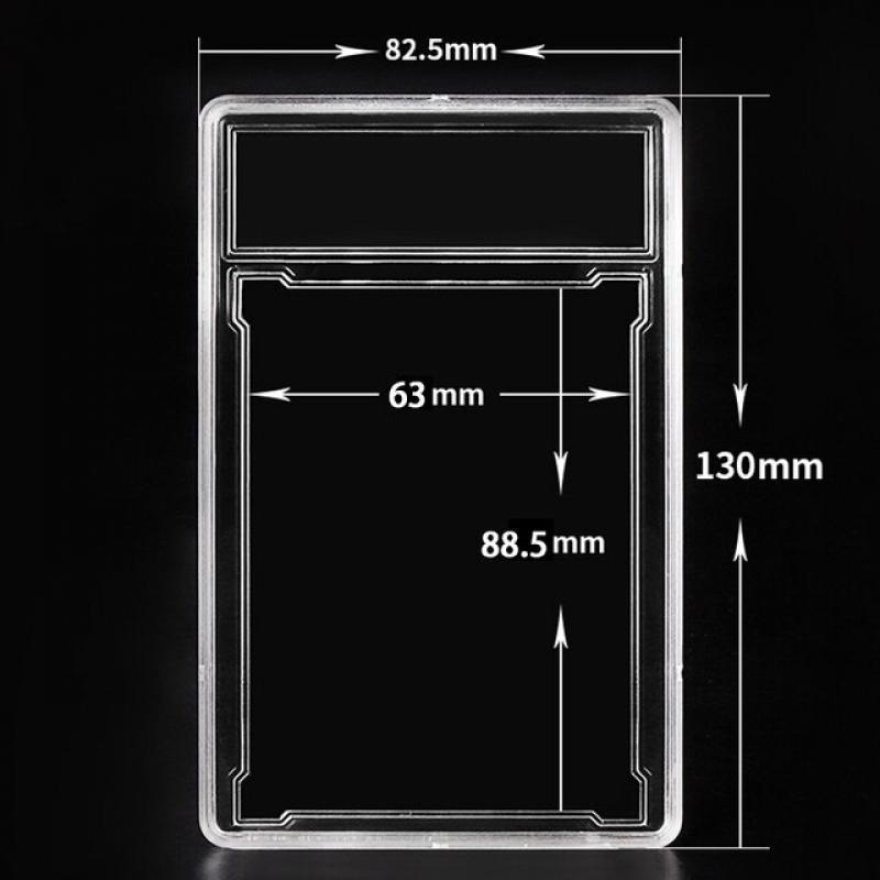 88x63mm pokemon card slab Transparent Pocket Monster Trading Card Slabs Sleeves Holder Case Identification Box Card Plastic Slab