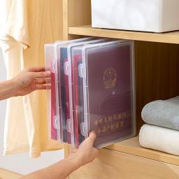Book A4 Document Storage Box Desktop Office Test Paper Storage Certificate Storage Box Transparent Data Sorting File Box