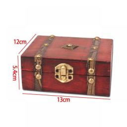 Retro Wooden Storage Box Plain Wood With Lid Multifunction Hinged Boxes Gift Packing Jewelry Case Box Home Sundries Storage Box