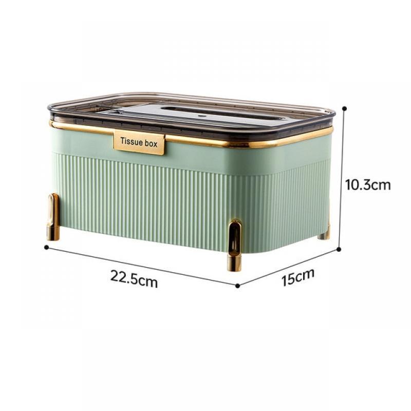 Multifunctional tissue box Household living room mask sundries Creative Desktop Dividing storage box Dust belt cover
