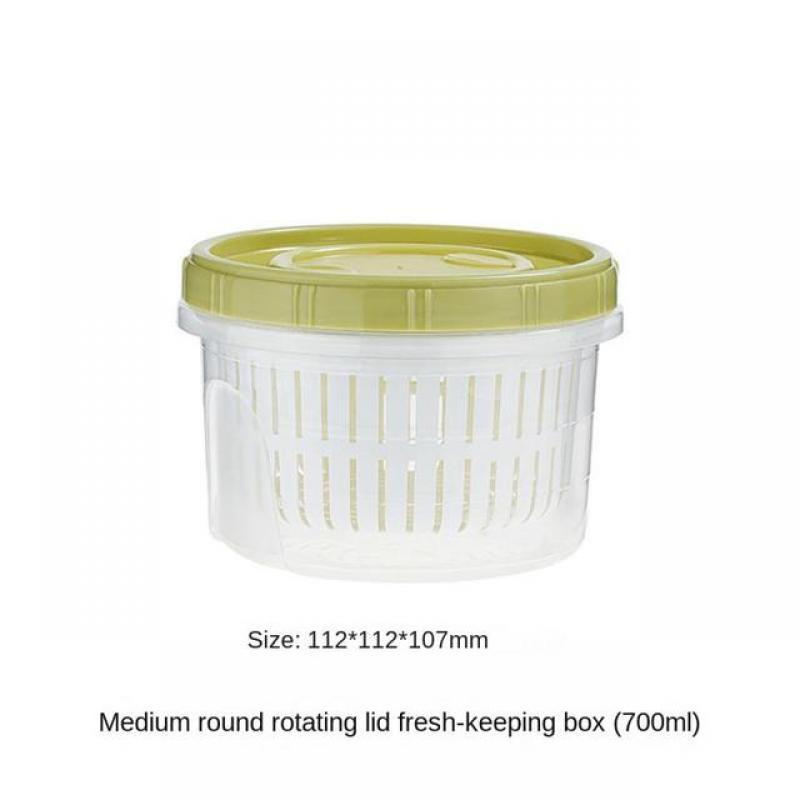 Refrigerator Storage Box Kitchen Scallion Preservation Box Drain Household Food Sealed Fruit Garlic Ginger Sliced Storage Boxes