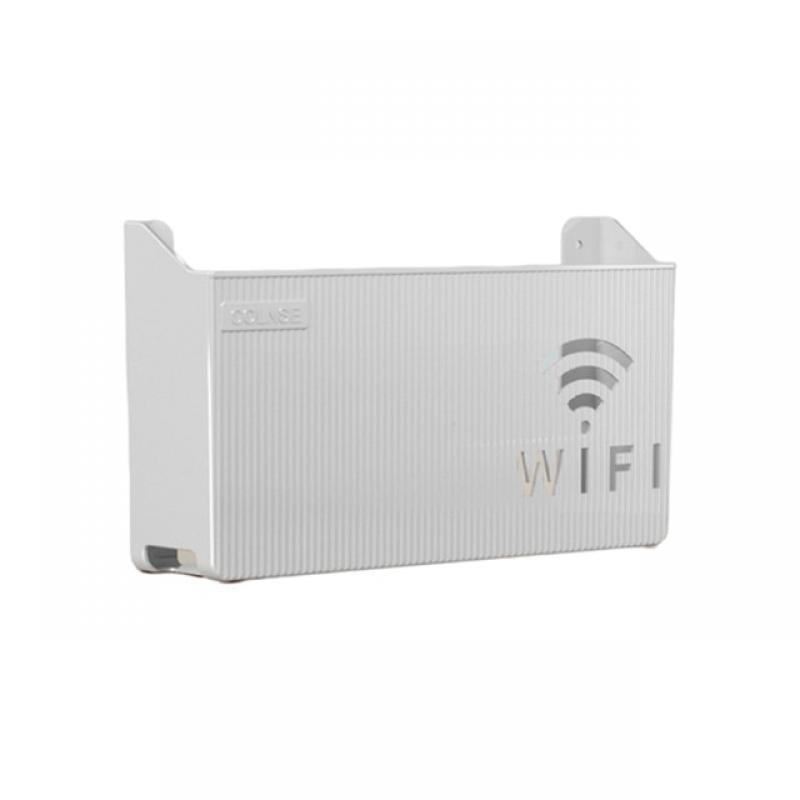 Router Shelf Wall Hanging Wireless Wifi Storage Box Plastic Organizer Box Cable Power Bracket Organizer Box Home Storage Decor