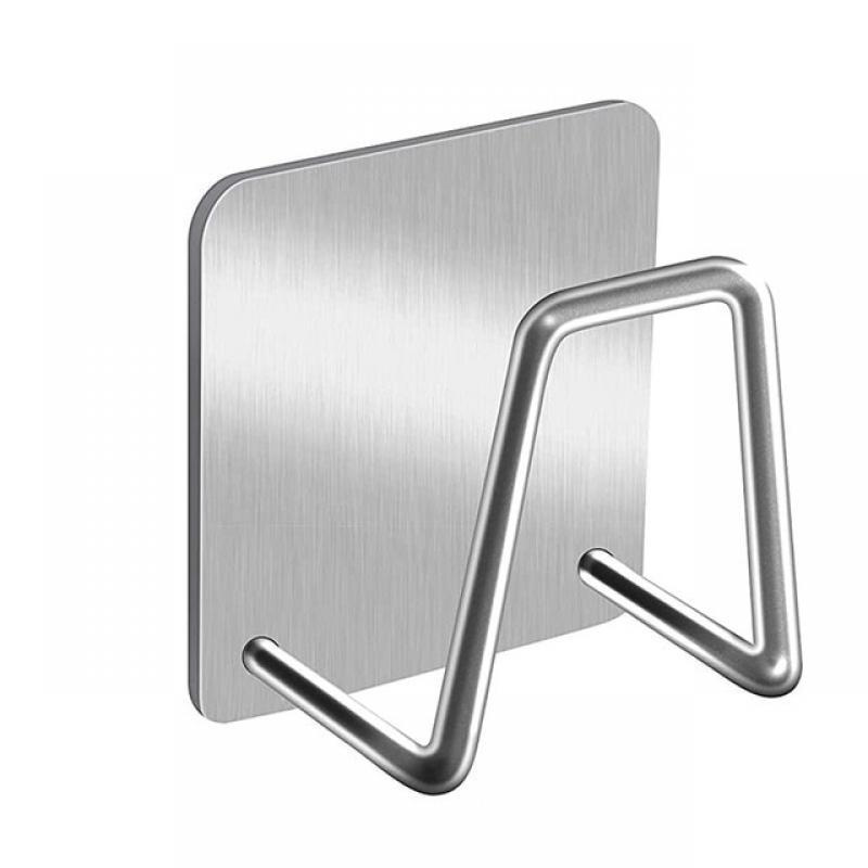 Kitchen Sink Sponges Holder Self Adhesive Sink Sponges Drain Drying Rack 304 Stainless Steel Storage Holder Kitchen Accessories
