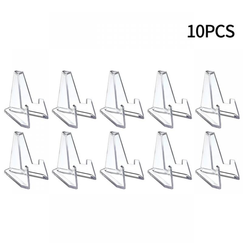 10pcs Acrylic Coin Display Stand Holder Card Easel Clear Commemorative Challenge Coin Capsule Holder Support