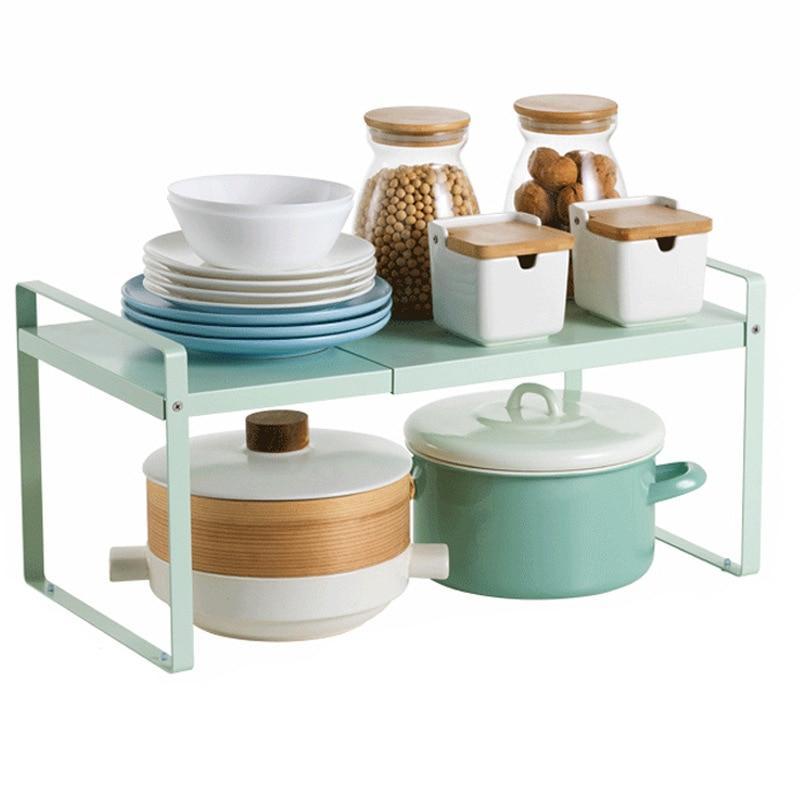 36-64cm freely expandable layered cabinet rack, sink, seasoning table, storage rack