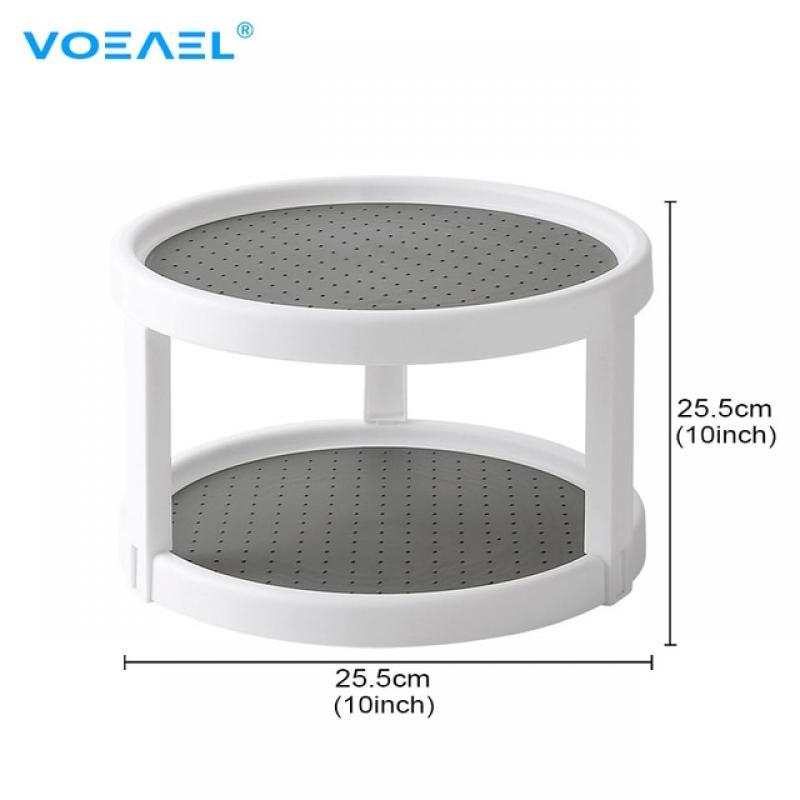 360° Rotating Spice Rack Organizer Seasoning Holder Kitchen Storage Tray Lazy Susans Home Supplies for Bathroom, Cabinets