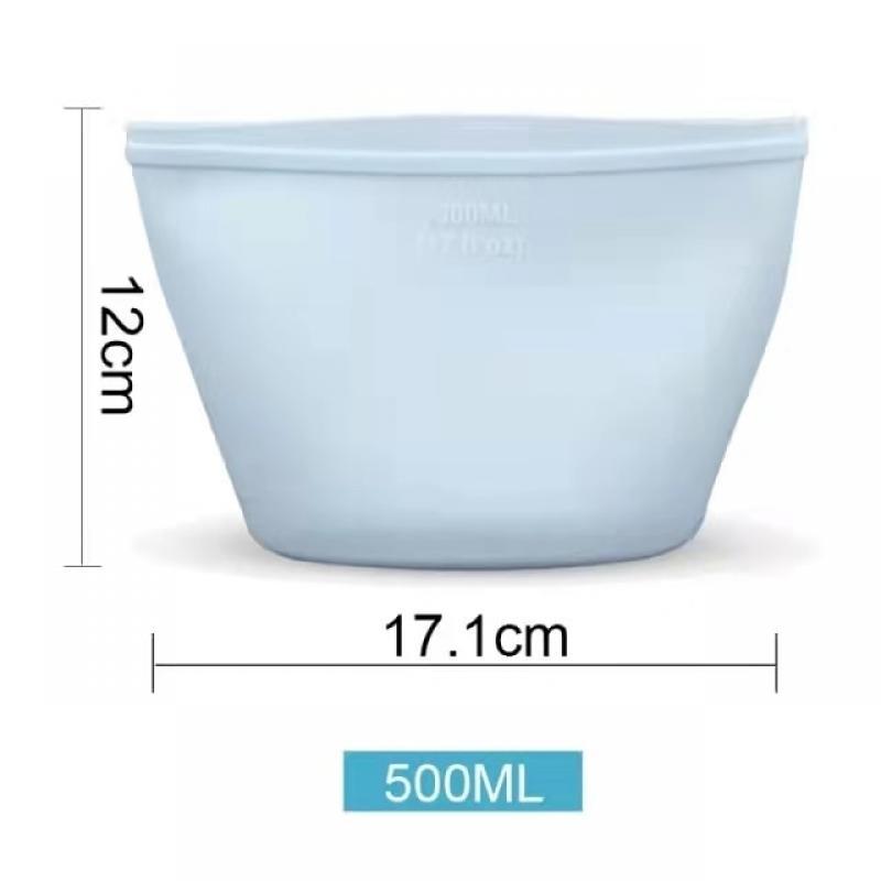 1pcs Reusable Refrigerator Fresh Bags Kitchen Food Sealing Storage Bag Home Food Grade Silicone Fruit Kitchen Organizer