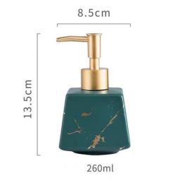 260/350ML Luxury Ceramic Hand Sanitizer Bottle Marble Bathroom Shampoo Bottles Household Lotion Press Bottle Toilet Decoration