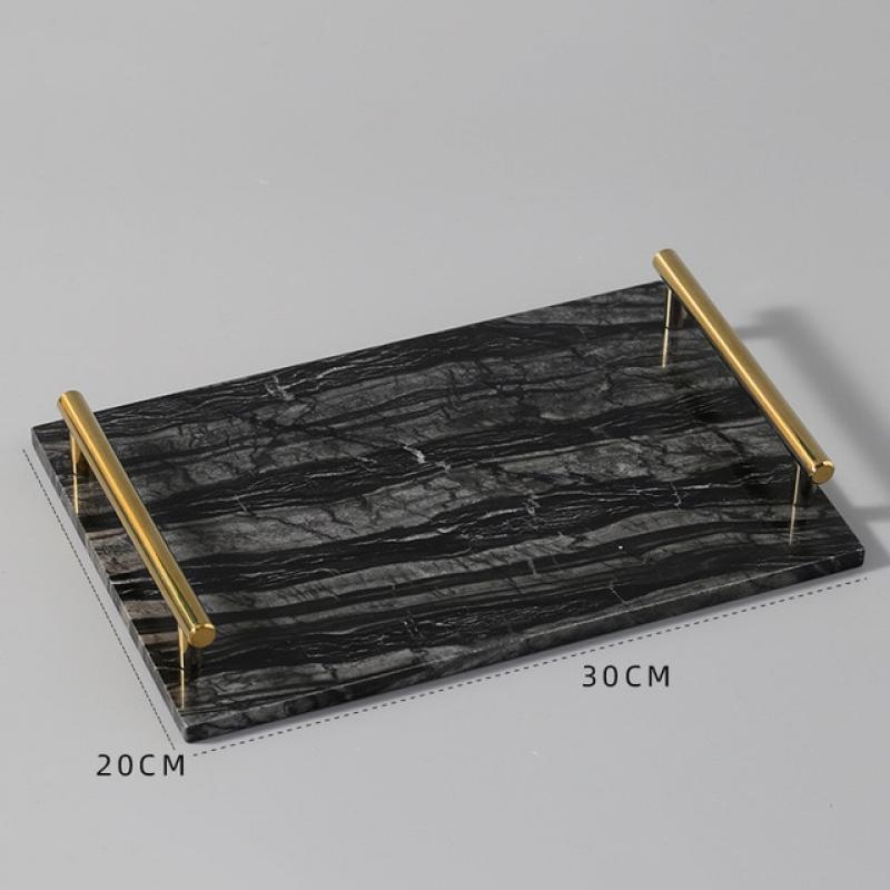 Ancient Wood Grain Natural Marble Bathroom Kit Luxury Liquid Soap Dispenser Toothbrush Holder Cup Soap Dish Tray Golden