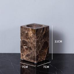 Wholesale Customized Natural Marble Toothbrush Holder Cup Mug Toothbrush And Toothpaste Holder Luxury Bathroom Accessories