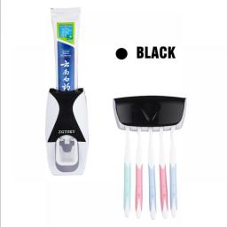 Toothbrush Holder Automatic Toothpaste Dispenser Set Dustproof Sticky Suction Wall Mounted Toothpaste Squeezer For Bathroom