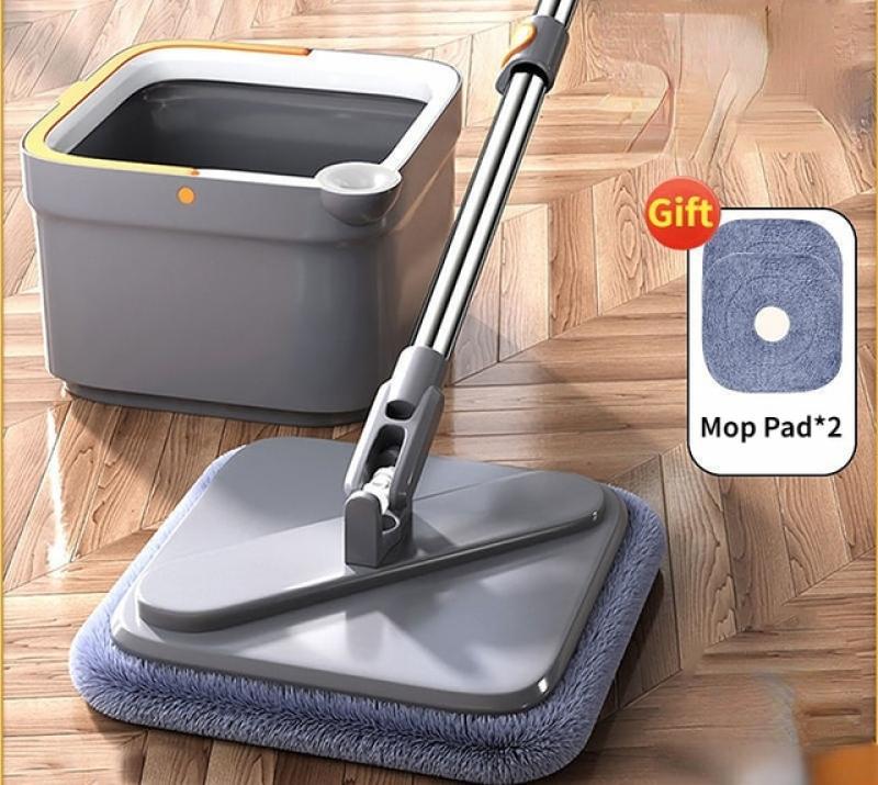 Spin Mop Bucket with Hands Free Squeeze Microfiber 360 Roration for Home floor cleaning and Kitchen Multifunctional mopa Tools
