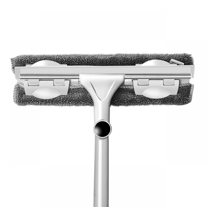 Telescopic Glass Wiper Magic Window Cleaning Brush Double-sided Cleaner Long Handle Silicone Rotating Head Cleaning Cloth Tools