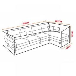 Multi Size Black Outdoor Garden Furniture Corner Sofa Cover Waterproof Black Furniture Dustproof Outdoor Table Cover