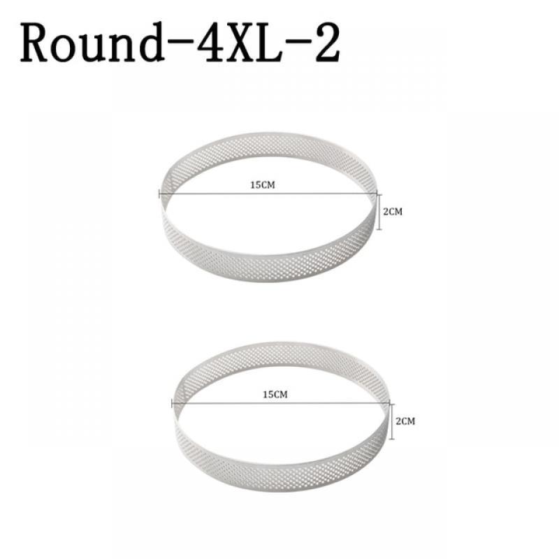 9 Sizes Round Stainless Steel Perforated Tart Rings for Cake Pie Fruit Tart Quiche DIY Dessert Baking Tools Kitchen Supplies