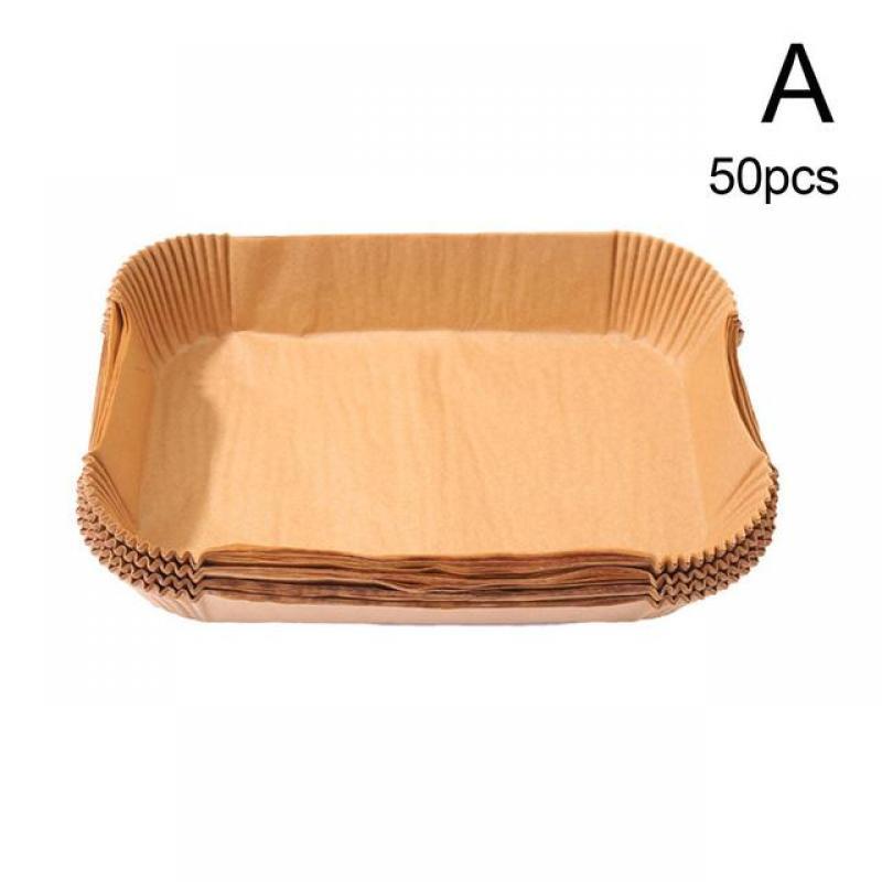 Rectangle Disposable Airfryer Baking Paper Liner Waterproof Oilproof Non-Stick Baking Mat for Ninja Foodi Air Fryer Accessories