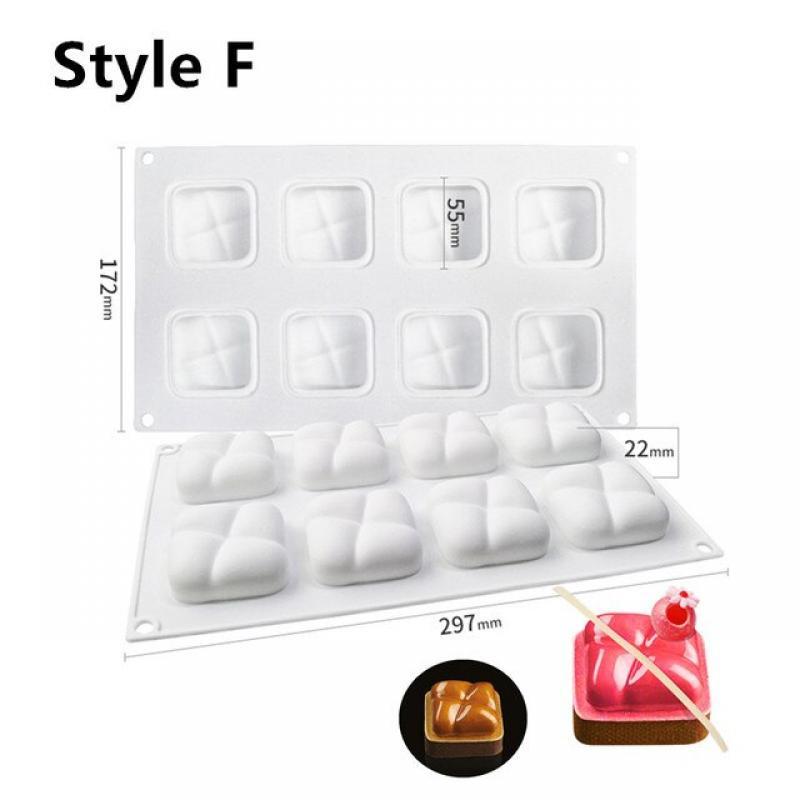 SHENHONG Pastry Tart Mould Dessert Pan Silicone Cake Mold For Baking Mousse Tartlet Decoration