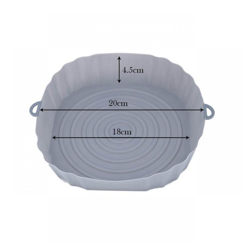 Round Air Fryer Accessories Silicone Tray Mat Grill Pizza Oven Baking Trays Pan Mats Chicken Basket Mat AirFryer Silicone Pots