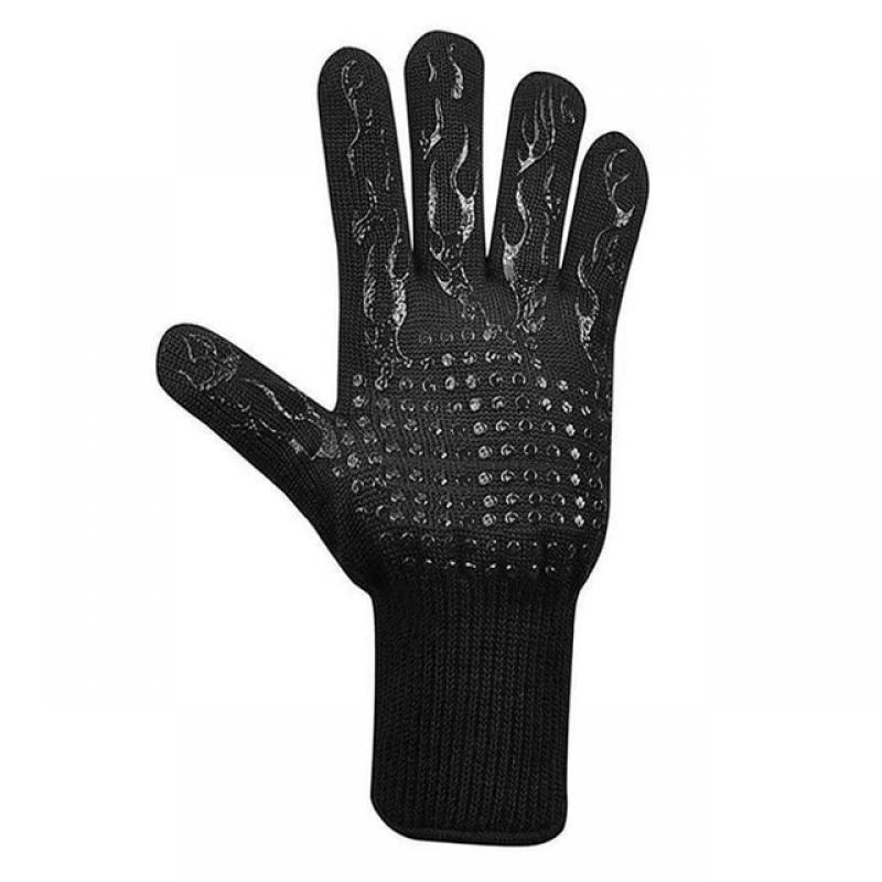 BBQ Grill Gloves High Temperature Resistance Oven Mitts Fireproof Barbecue Heat Insulation Microwave Oven Gloves BBQ Tool Mitts