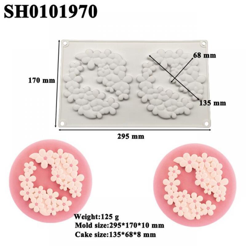 Meibum 2/6/15 Cavity Coil Shape Fondant Cake Molds Flower or Honeycomb Design Silicone Cake Moulds Dessert Decorating Tools