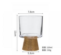 European Style Diamond  Wine Glass Crystal Twisted Diamond Glass High Beauty Cocktail Glasses Diamond Sliver Glass  Set