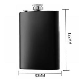 6/8oz Black Hip Flask Stainless Steel Whiskey Liquor Wine Bottle Outdoor Travel Camping Portable Pocket Alcohol Flasks