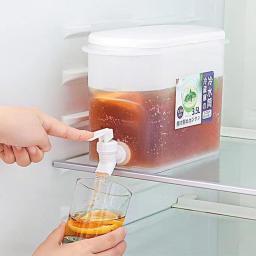Large Capacity Cool Water Bucket With Tap Home Refrigerator Iced Drink Juice Fruit Teapot Ice Kettle Dispenser