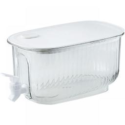 4L Refrigerator Cold Kettle With Faucet Transparent Cold Drinks Container Large Capacity Leakproof Drinkware For Home Party