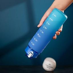 Motivational Water Bottle For Kids Sport Travel Fitness Gym Cup  Water Drinking Bottle With Straw Time Marker Waterfles 1 Liter