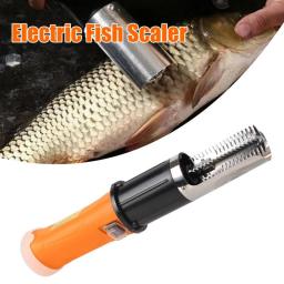EU Plug Fish Scale Planer 6000 RPM Electric Fish Scaler Fishing Scalers Scraper Seafood Tools