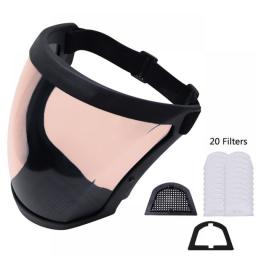 Protective Face Shield Dustproof Impact Resistance Woodworking Work Mask Reusable Transparent Safety Glasses Protection Mask
