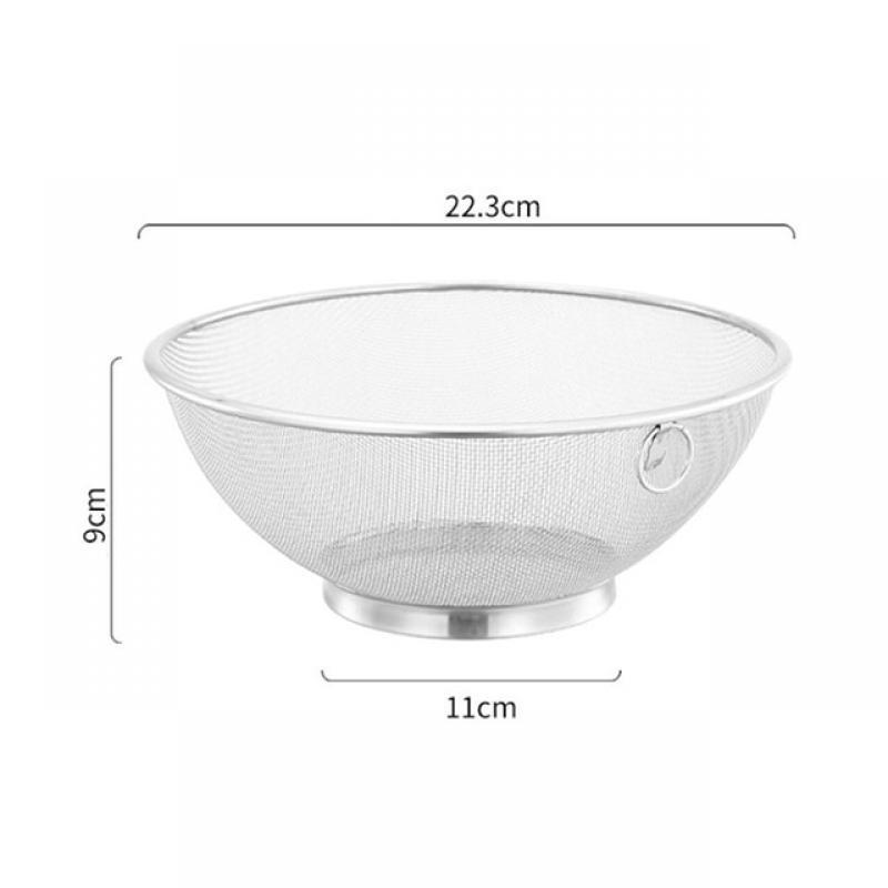 Stainless Steel Flour Sieve Sifter Colander Drain Basket Food Filter Juice Strainer Noodle Drainer Skimmer Kitchen Tools