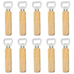 10Pcs Wooden Bottle Openers Handle Comfortable Beer Bottle Openers  For Bar Party Supplies Kitchen Gadgets Destapador De Cerveza